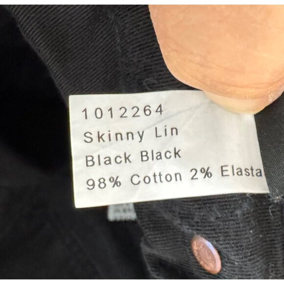Nudie Jeans Skinny Lin black black slim Y2K 90s sz 33x28 - Picture 9 of 9